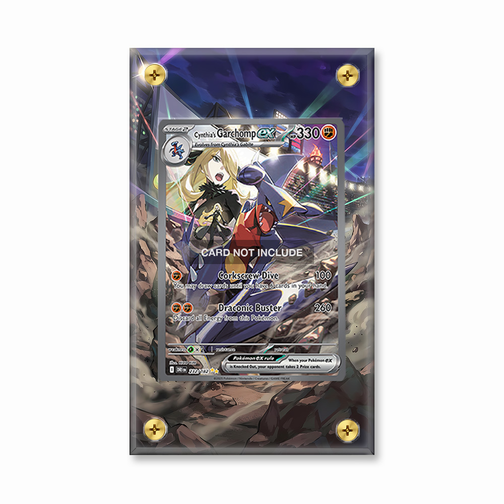 Khung thiết Cynthia's Garchomp ex 232-182 SIR SAR Destined Rivals bảo vệ thẻ bài - Extended Art Case for trading card Pokemon