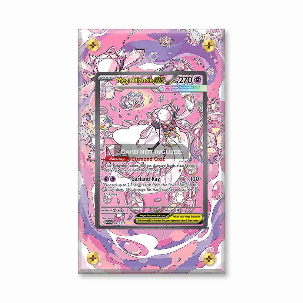 Khung thiết Mega Diancie ex 282-217 SIR SAR Ascended Heroes bảo vệ thẻ bài - Extended Art Case for trading card Pokemon