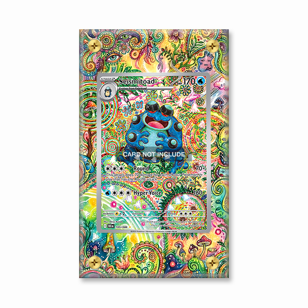 Khung thiết Seismitoad 105-086 IR AR Black Bolt bảo vệ thẻ bài - Extended Art Case for trading card Pokemon