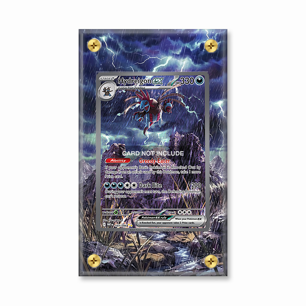 Khung thiết kế Hydreigon ex 169-086 SIR SAR White Flare bảo vệ thẻ bài - Extended Art Case for trading card Pokemon
