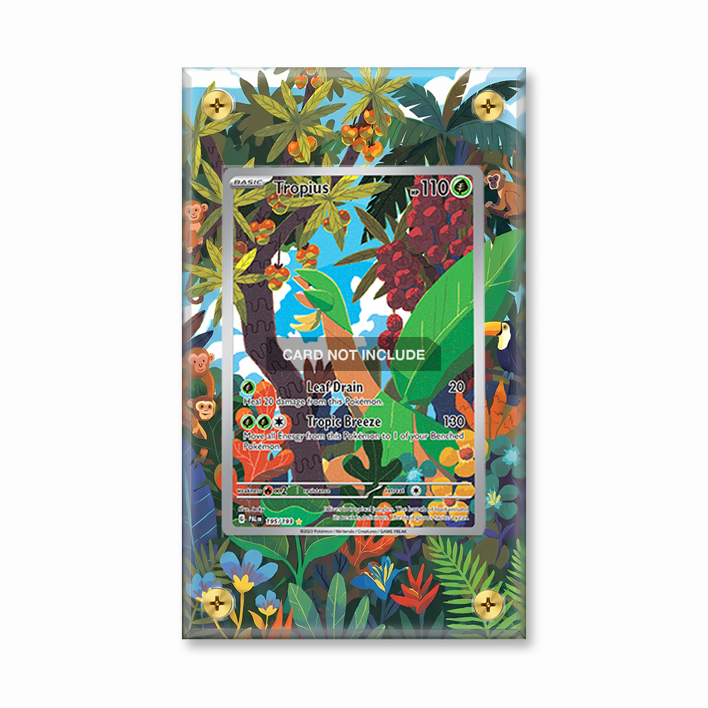 Khung thiết kế Tropius 195-193 IR AR Paldea Evolved bảo vệ thẻ bài - Extended Art Case for trading card Pokemon
