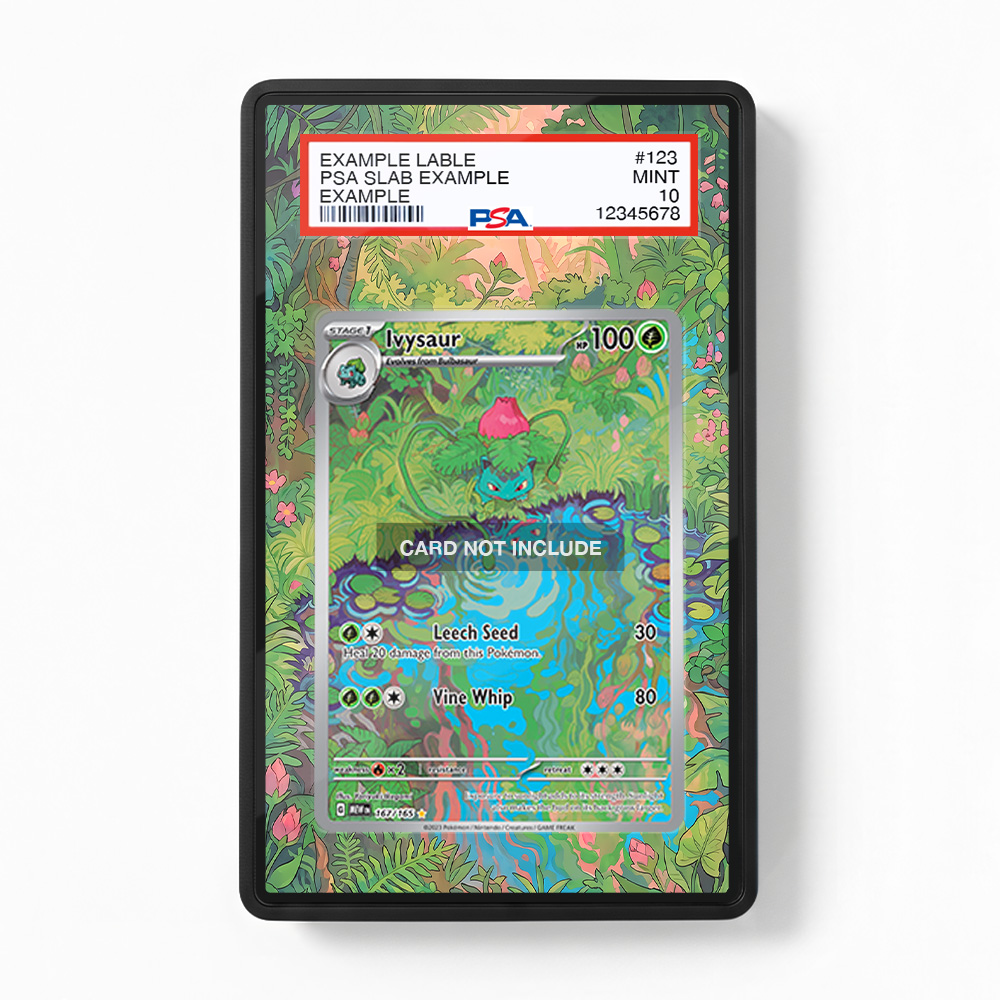 Khung thiết kế Ivysaur 167-165 IR AR Scarlet & Violet 151 bảo vệ thẻ bài - Extended Art Case for trading card Pokemon