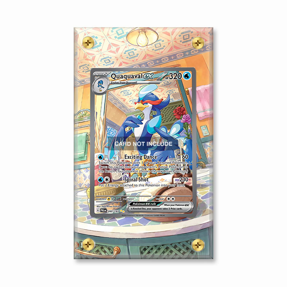 Khung thiết kế Quaquaval ex 260-193 SIR SAR Paldea Evolved bảo vệ thẻ bài - Extended Art Case for trading card Pokemon