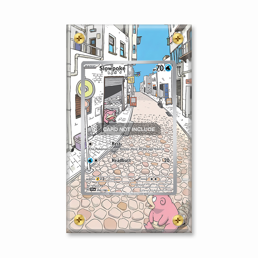 Khung thiết kế Slowpoke 204-198 IR AR Scarlet Violet Base Set bảo vệ thẻ bài - Extended Art Case for trading card Pokemon