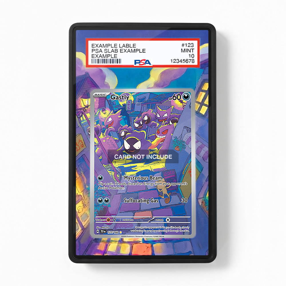 Khung thiết kế Gastly 177-162 IR AR Temporal Forces bảo vệ thẻ bài - Extended Art Case for trading card Pokemon