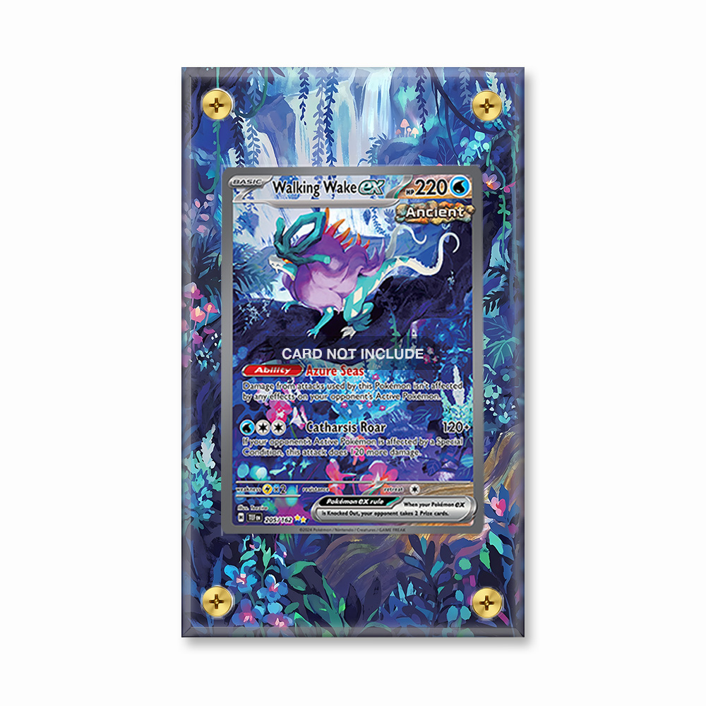 Khung thiết kế Walking Wake ex 205-162 SIR SAR Temporal Forces bảo vệ thẻ bài - Extended Art Case for trading card Pokemon