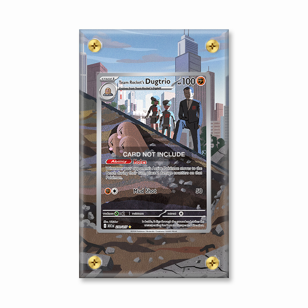 Khung thiết Team Rocket's Dugtrio 239-217 Ascended Heroes bảo vệ thẻ bài - Extended Art Case for trading card Pokemon