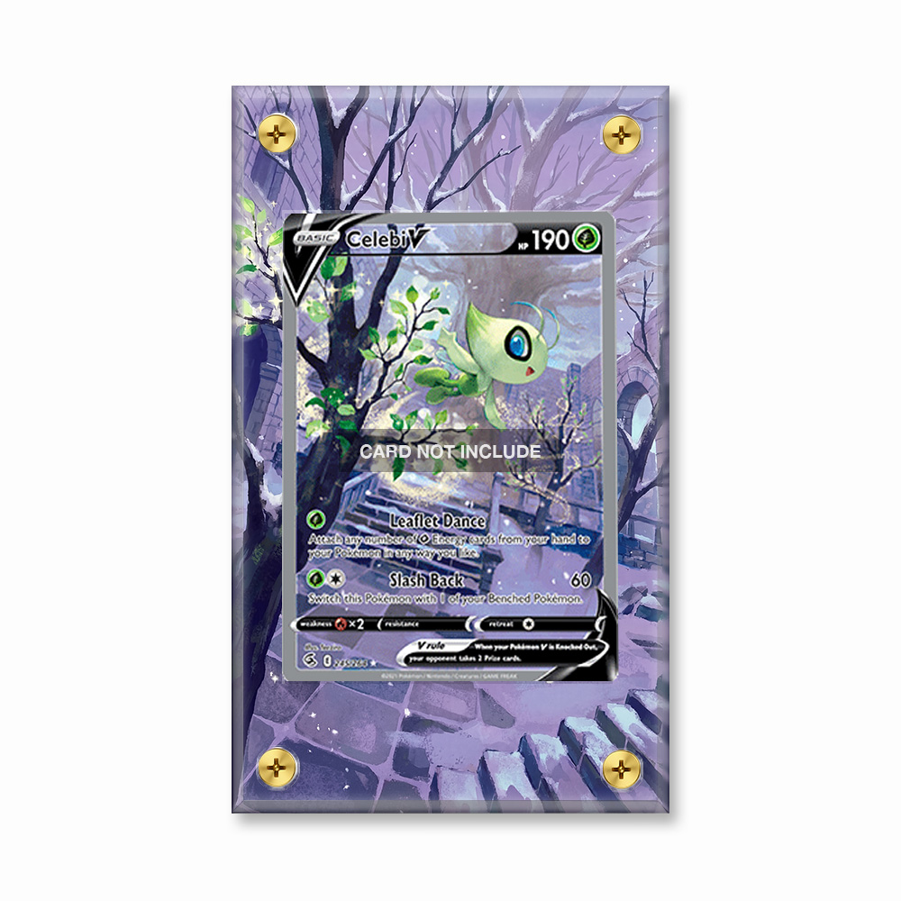 Khung thiết kế Celebi V 245-264 SIR SAR Fusion Strike Alternate Art bảo vệ thẻ bài - Extended Art Case for trading card Pokemon