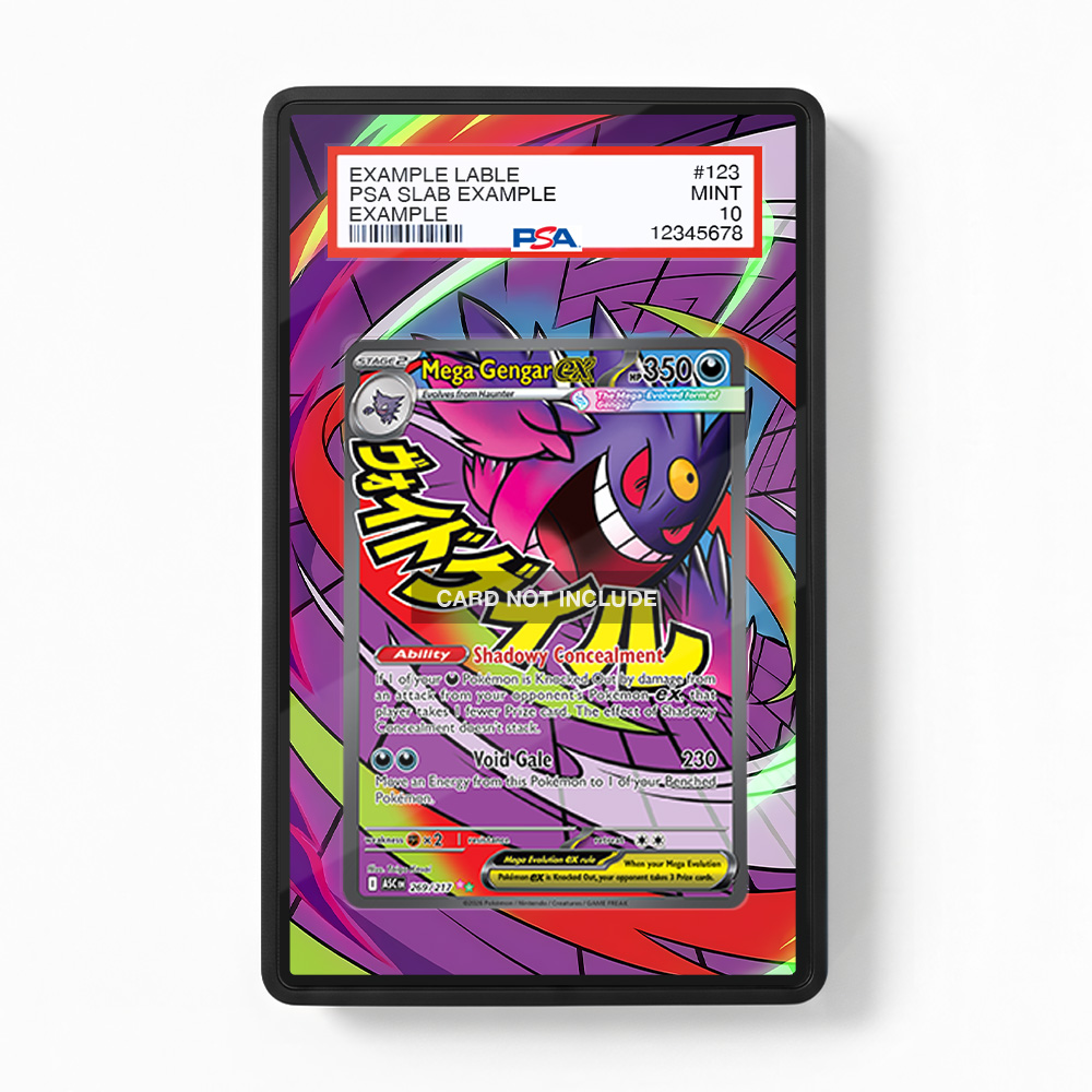 Khung thiết Mega Gengar ex 269-217 Attack Rare Ascended Heroes bảo vệ thẻ bài - Extended Art Case for trading card Pokemon