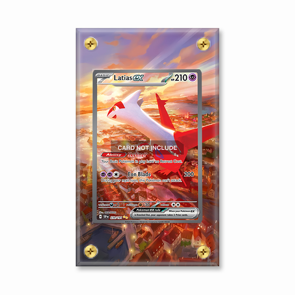 Khung thiết kế Latias ex 239-191 SIR SAR Surging Sparks bảo vệ thẻ bài - Extended Art Case for trading card Pokemon