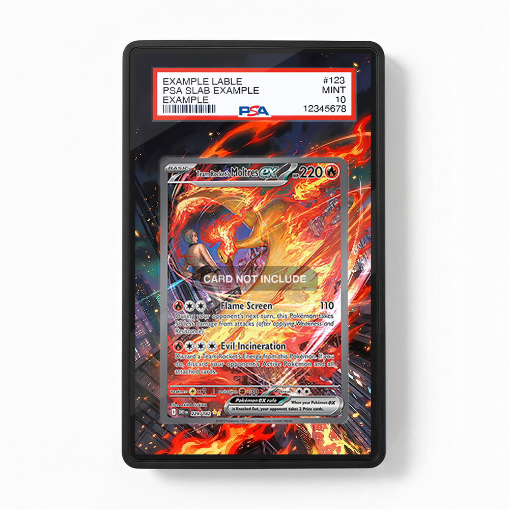 Khung thiết Team Rocket's Moltres ex 229-182 SIR SAR Destined Rivals bảo vệ thẻ bài - Extended Art Case for trading card Pokemon