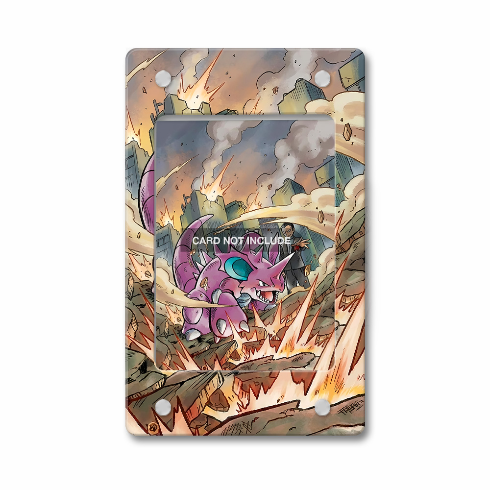 Khung thiết Team Rocket's Nidoking ex 233-182 SIR SAR Destined Rivals bảo vệ thẻ bài - Extended Art Case for trading card Pokemon