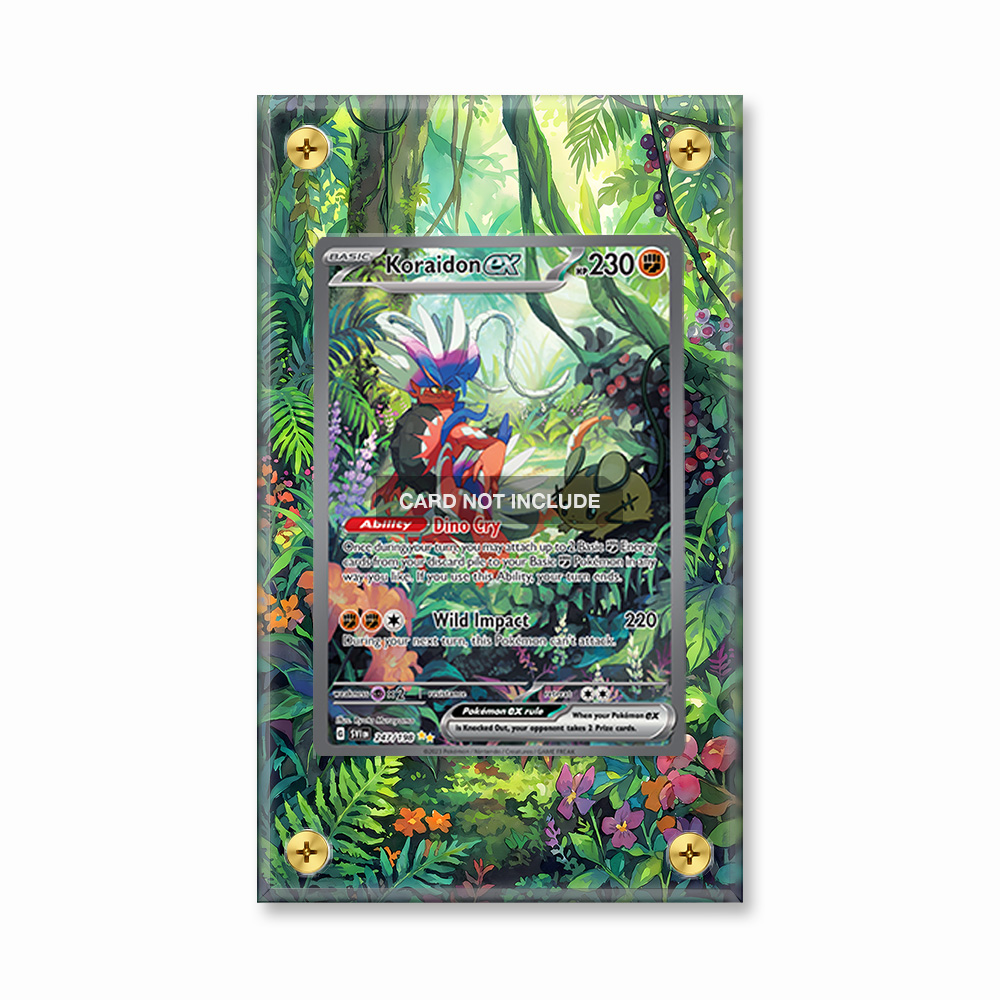 Khung thiết kế Koraidon ex 247-198 SIR SAR Scarlet Violet Base Set bảo vệ thẻ bài - Extended Art Case for trading card Pokemon