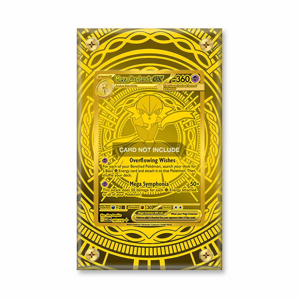 Khung thiết kế Mega Gardevoir ex 187-132 Hyper Rare Mega Evolution Base Set bảo vệ thẻ bài - Extended Art Case for trading card Pokemon