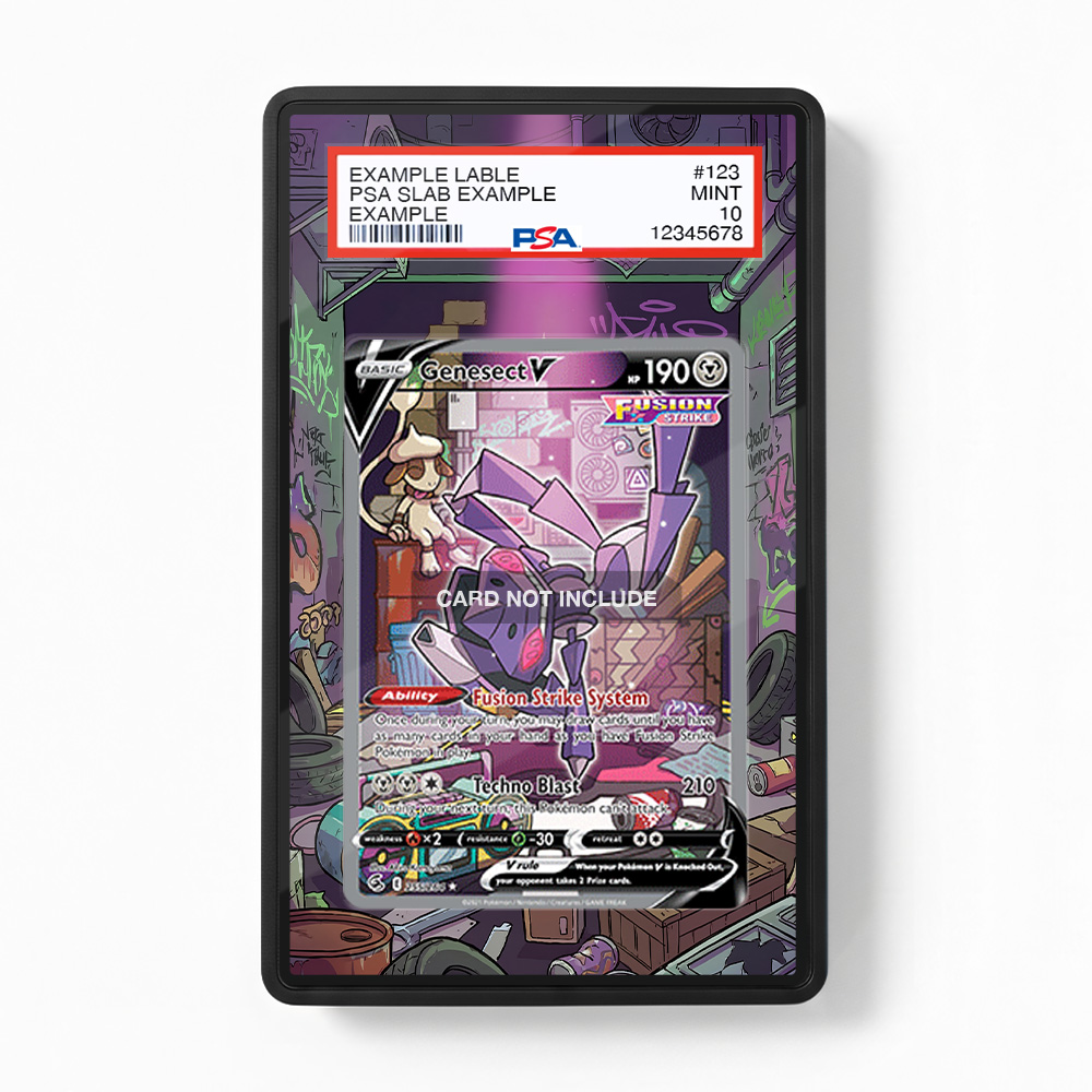 Khung thiết kế Genesect V 255-264 SIR SAR Fusion Strike Alternate Art bảo vệ thẻ bài - Extended Art Case for trading card Pokemon
