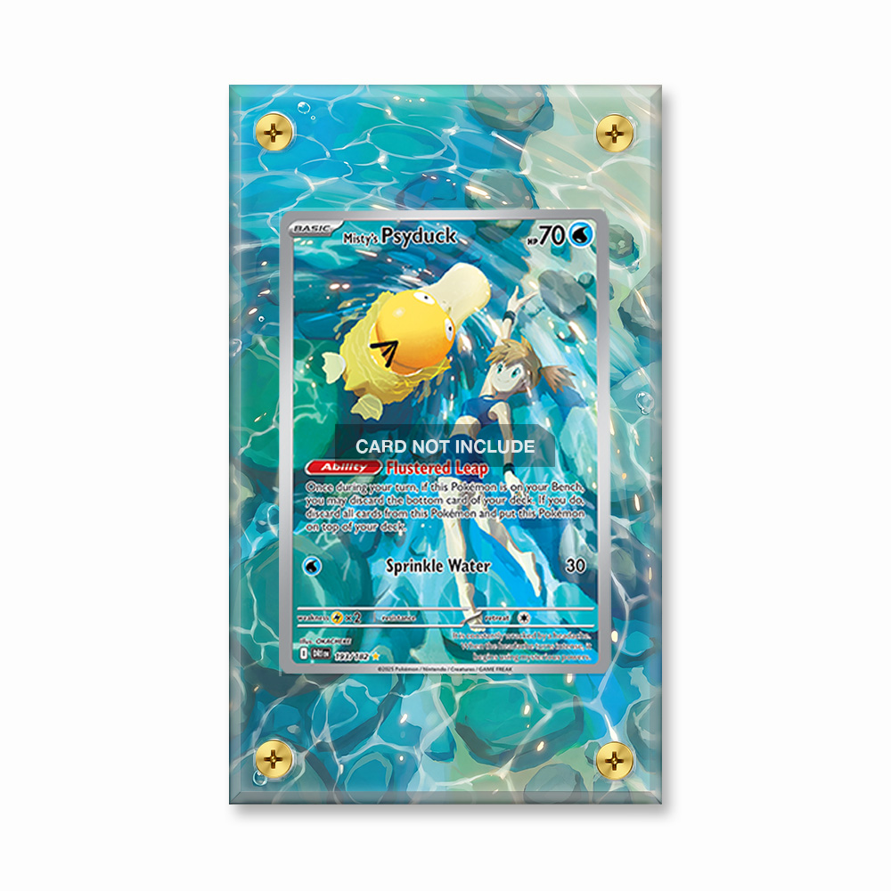 Khung thiết Misty's Psyduck 193-182 IR AR Destined Rivals bảo vệ thẻ bài - Extended Art Case for trading card Pokemon