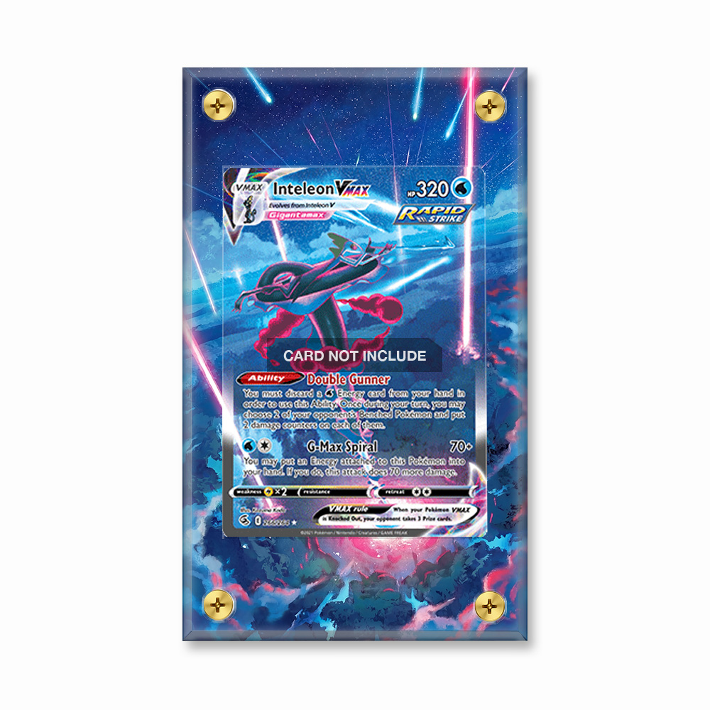 Khung thiết kế Inteleon VMAX 266-264 SIR SAR Fusion Strike Alternate Art bảo vệ thẻ bài - Extended Art Case for trading card Pokemon