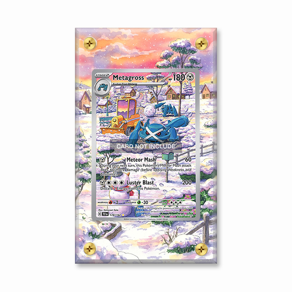 Khung thiết kế Metagross 178-162 IR AR Temporal Forces bảo vệ thẻ bài - Extended Art Case for trading card Pokemon