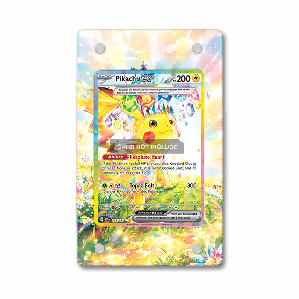 Khung thiết kế Pikachu ex 238-191 SIR SAR Surging Sparks bảo vệ thẻ bài - Extended Art Case for trading card Pokemon