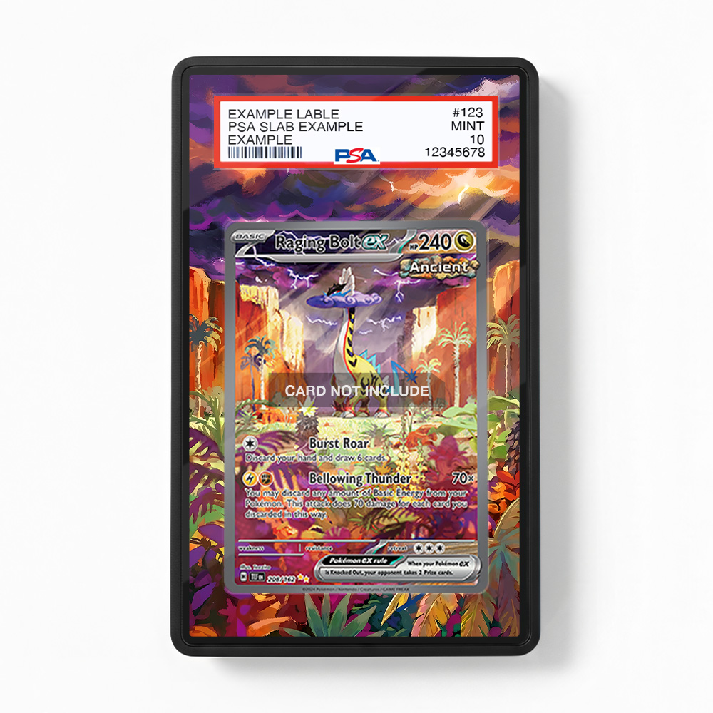 Khung thiết kế Raging Bolt ex 208-162 SIR SAR Temporal Forces bảo vệ thẻ bài - Extended Art Case for trading card Pokemon