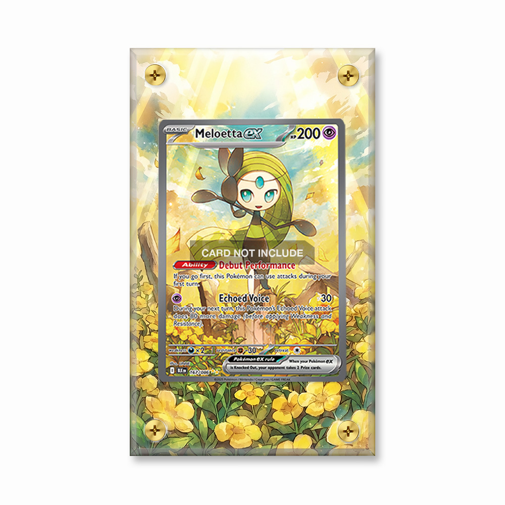 Khung thiết Meloetta ex 167-086 SIR SAR Black Bolt bảo vệ thẻ bài - Extended Art Case for trading card Pokemon