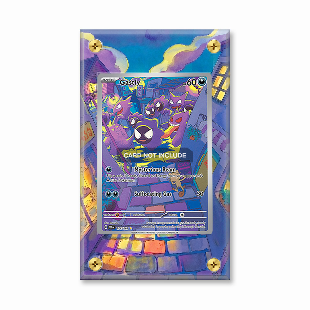 Khung thiết kế Gastly 177-162 IR AR Temporal Forces bảo vệ thẻ bài - Extended Art Case for trading card Pokemon
