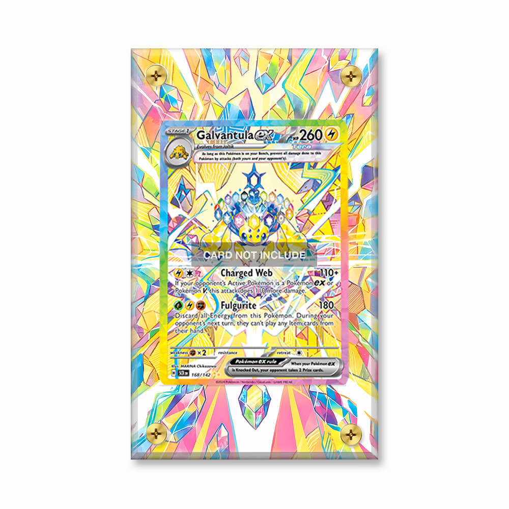 Khung thiết kế Galvantula ex 168-142 SIR SAR Stellar Crown bảo vệ thẻ bài - Extended Art Case for trading card Pokemon
