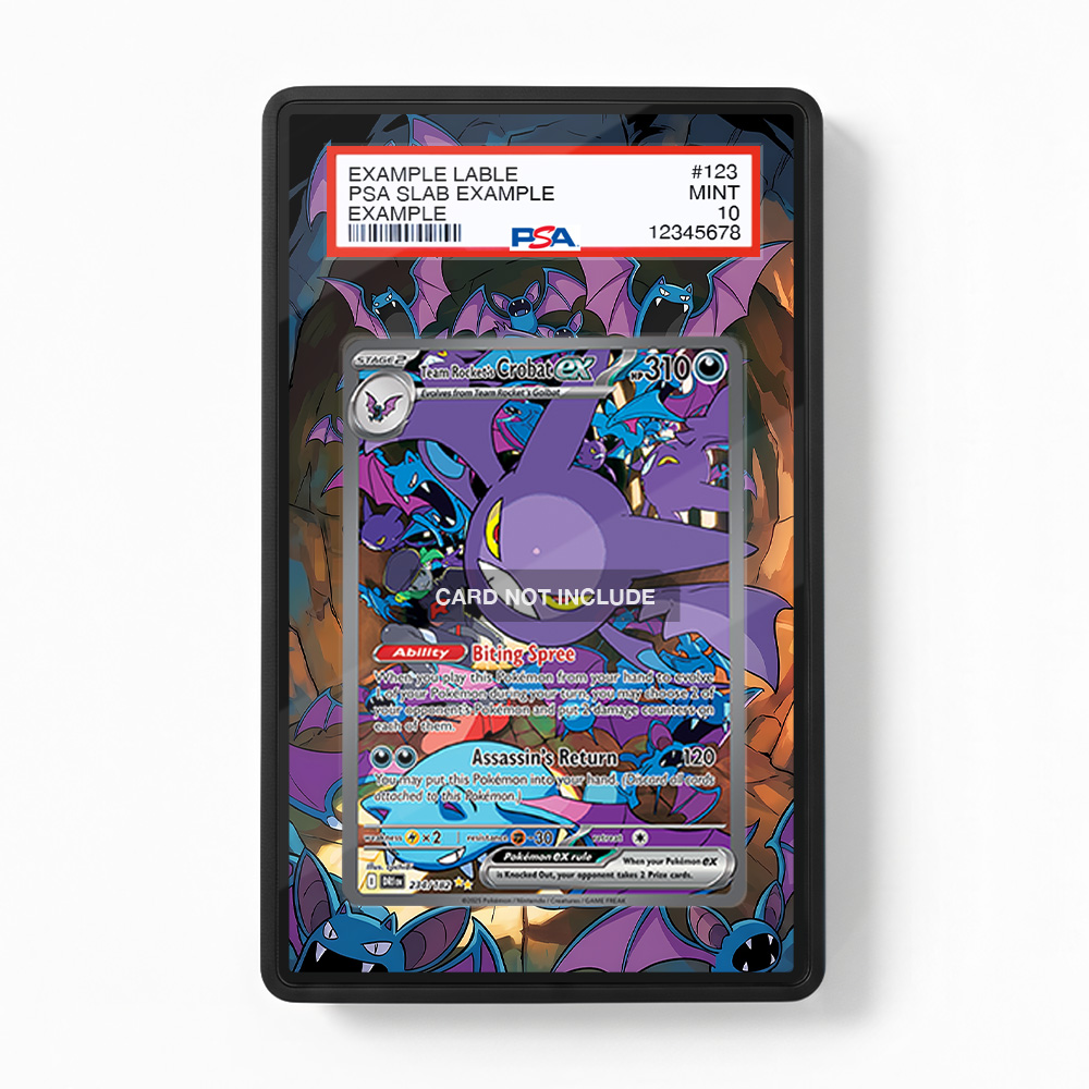 Khung thiết Team Rocket's Crobat ex 234-182 SIR SAR Destined Rivals bảo vệ thẻ bài - Extended Art Case for trading card Pokemon