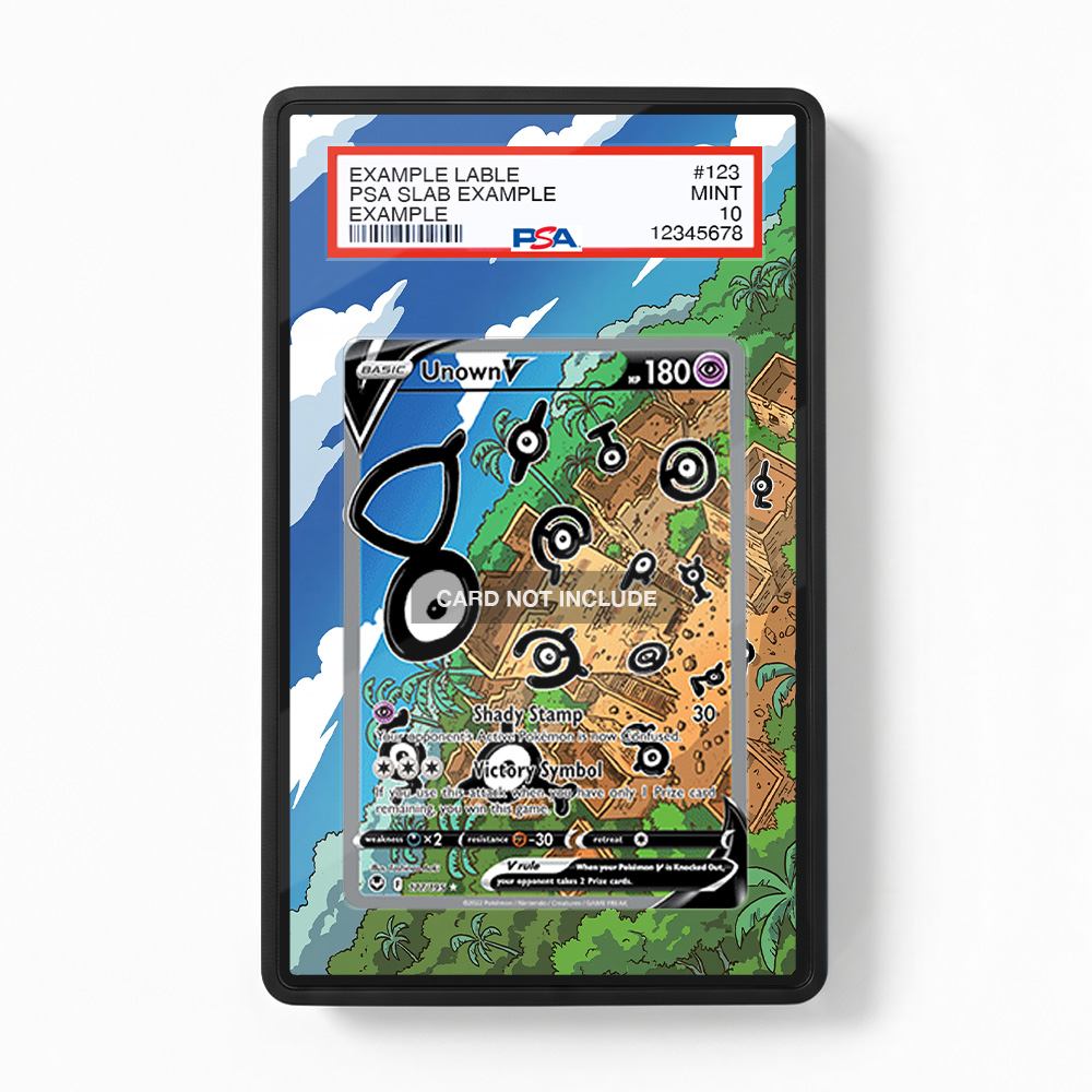 Khung thiết kế Unown V 177-195 SIR SAR Silver Tempest Alternate Art bảo vệ thẻ bài - Extended Art Case for trading card Pokemon
