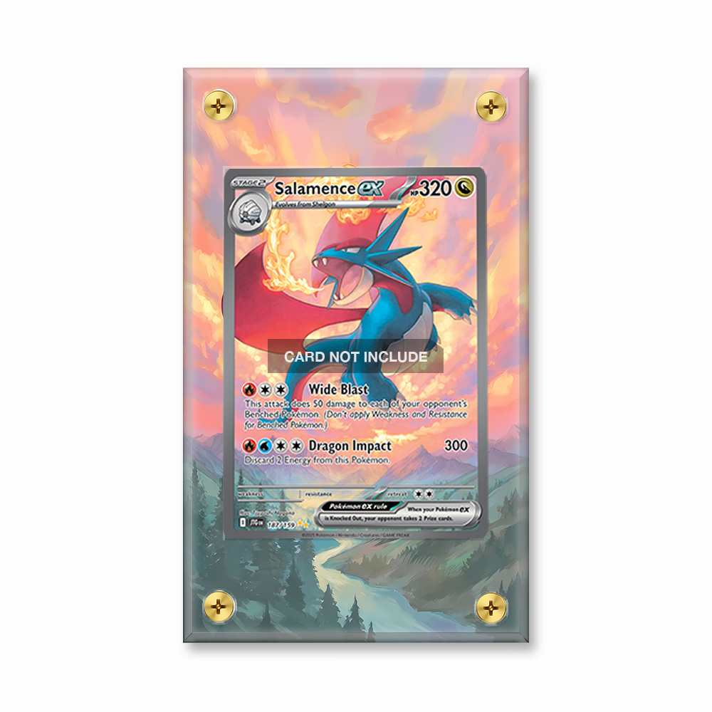 Khung thiết kế Salamence ex 187-159 SIR SAR Journey Together bảo vệ thẻ bài - Extended Art Case for trading card Pokemon
