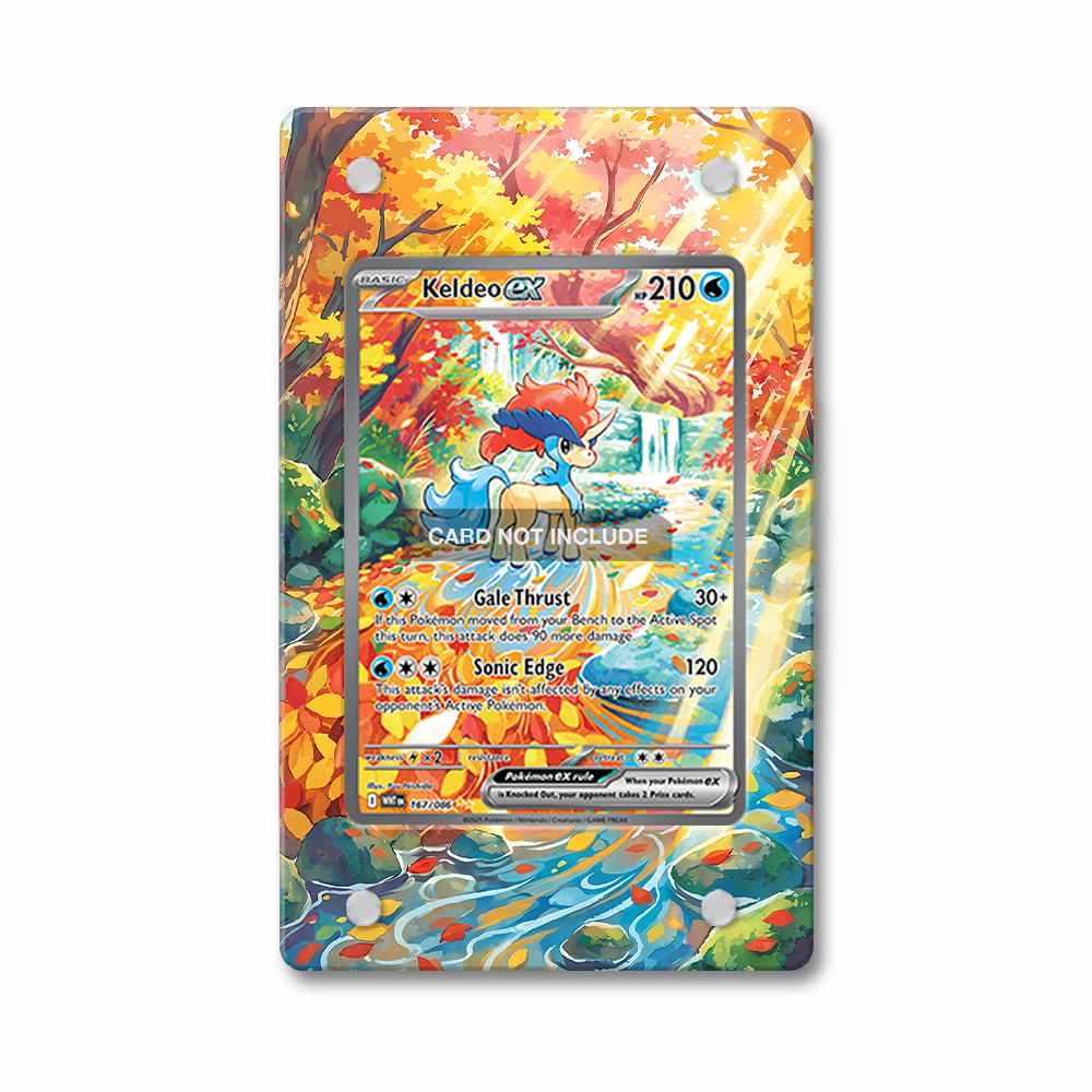Khung thiết kế Keldeo ex 167-086 SIR SAR White Flare bảo vệ thẻ bài - Extended Art Case for trading card Pokemon