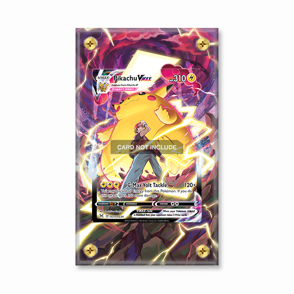 Khung thiết kế Pikachu VMAX TG17 Lost Origin Trainer Gallery bảo vệ thẻ bài - Extended Art Case for trading card Pokemon