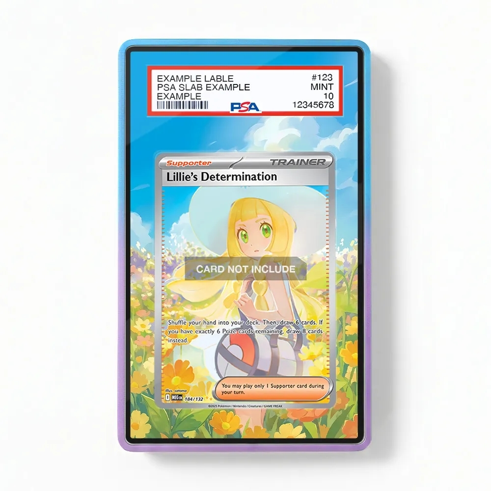 Khung thiết kế Lillie's Determination 184-132 SIR SAR Mega Evolution Base Set bảo vệ thẻ bài - Extended Art Case for trading card Pokemon