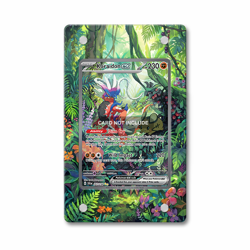 Khung thiết kế Koraidon ex 247-198 SIR SAR Scarlet Violet Base Set bảo vệ thẻ bài - Extended Art Case for trading card Pokemon
