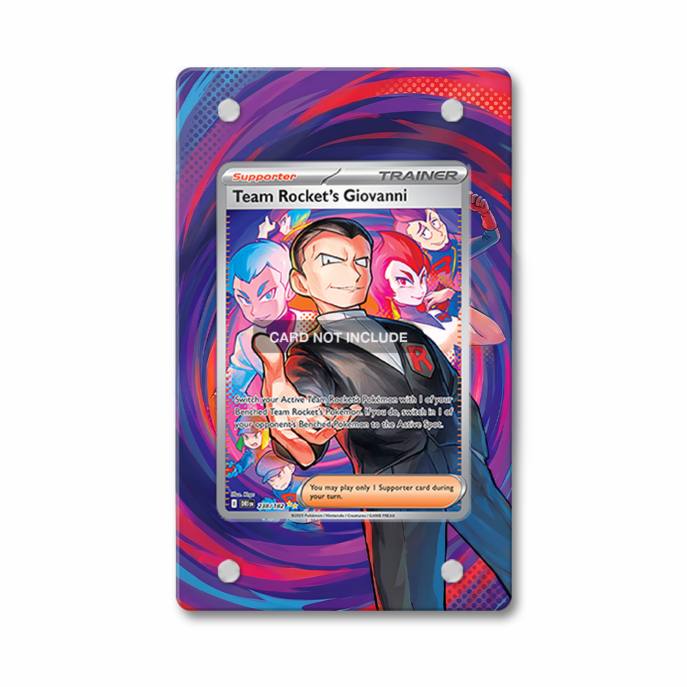 Khung thiết Team Rocket's Giovanni 238-182 SIR SAR Destined Rivals bảo vệ thẻ bài - Extended Art Case for trading card Pokemon