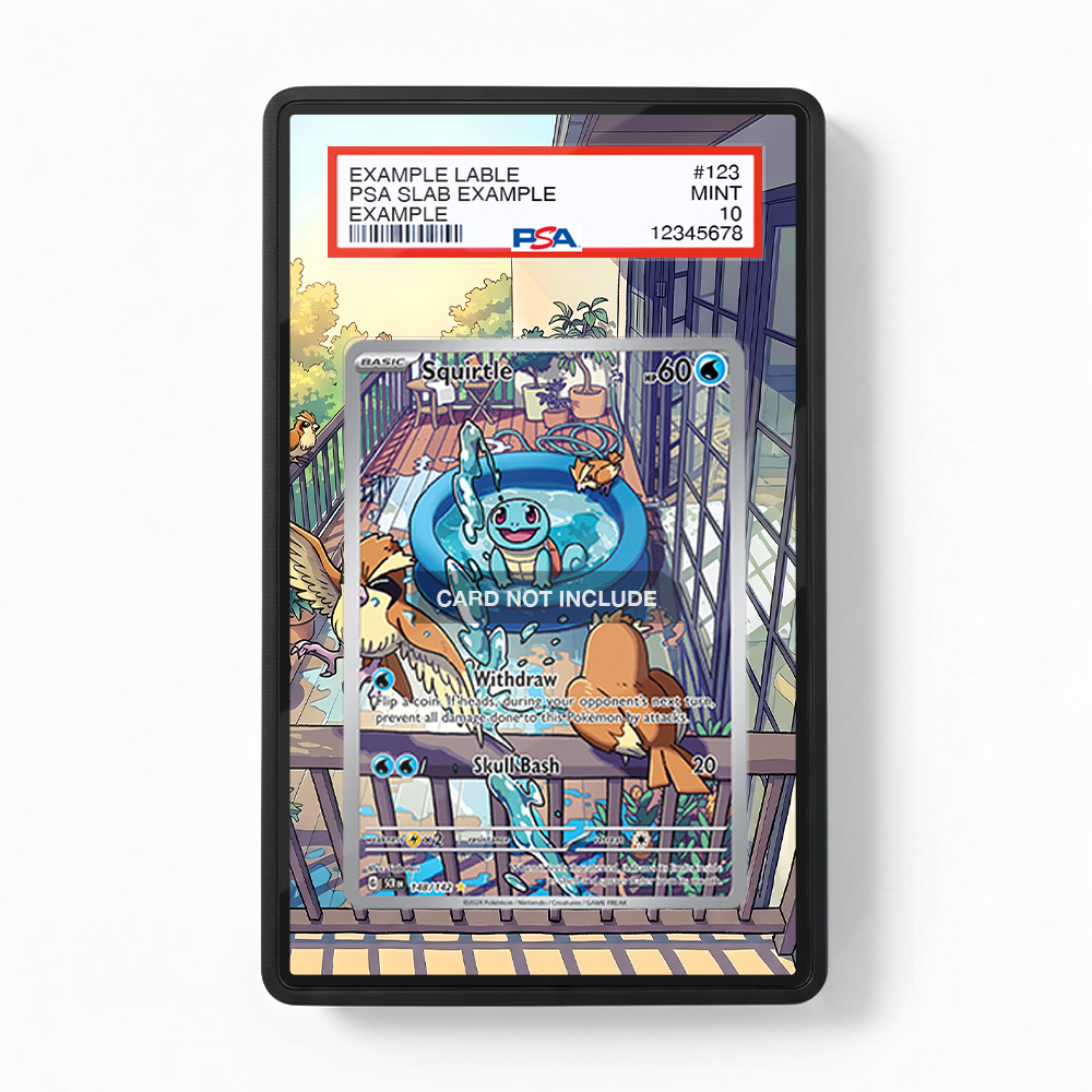 Khung thiết kế Squirtle 148-142 IR AR Stellar Crown bảo vệ thẻ bài - Extended Art Case for trading card Pokemon