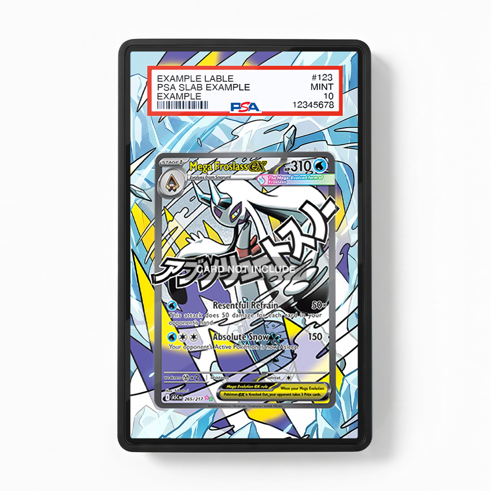 Khung thiết Mega Froslass ex 265-217 Attack Rare Ascended Heroes bảo vệ thẻ bài - Extended Art Case for trading card Pokemon