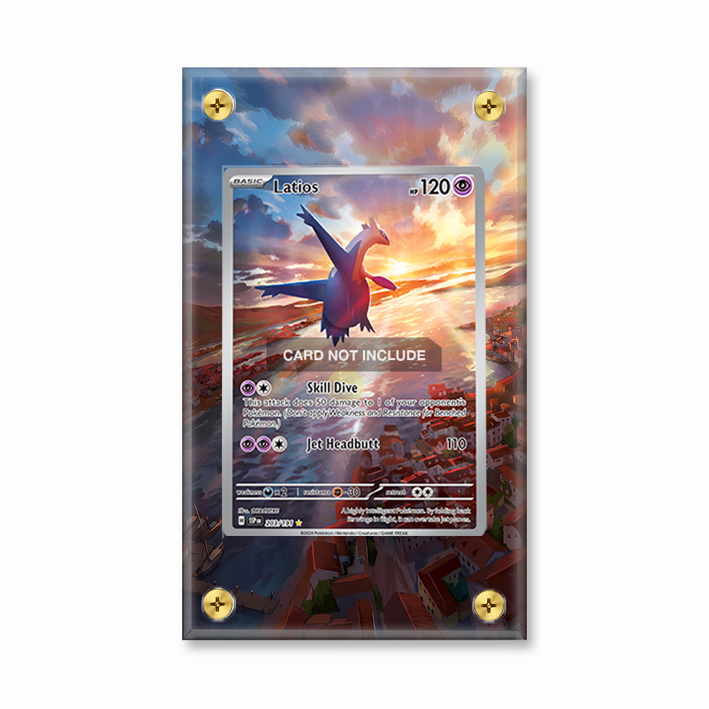 Khung thiết kế Latios 203-191 IR AR Surging Sparks bảo vệ thẻ bài - Extended Art Case for trading card Pokemon