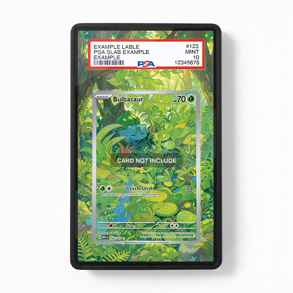 Khung thiết kế Bulbasaur 166-165 IR AR Scarlet & Violet 151 bảo vệ thẻ bài - Extended Art Case for trading card Pokemon