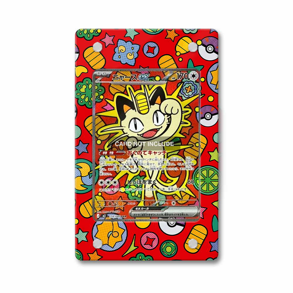Khung thiết kế Meowth SIR SAR Nihil Zero Perfect Order bảo vệ thẻ bài - Extended Art Case for trading card Pokemon