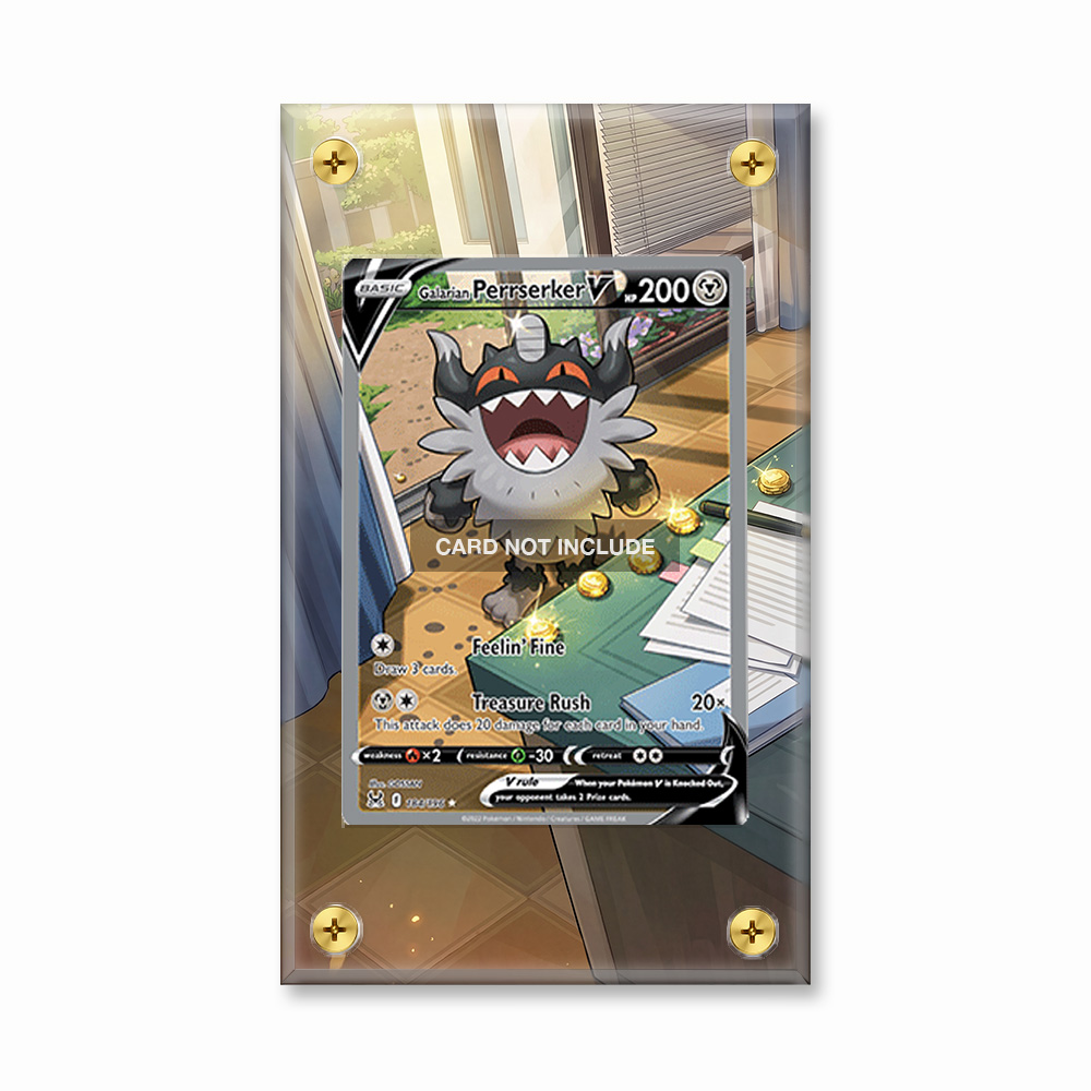 Khung thiết kế Galarian Perrserker V 184-196 SIR SAR Lost Origin Alternate Art bảo vệ thẻ bài - Extended Art Case for trading card Pokemon