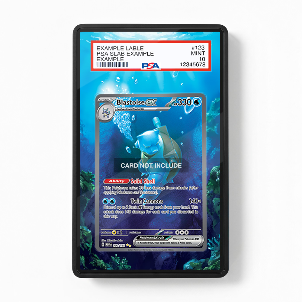 Khung thiết kế Blastoise ex 200-165 SIR SAR Pokemon 151 bảo vệ thẻ bài - Extended Art Case for trading card Pokemon