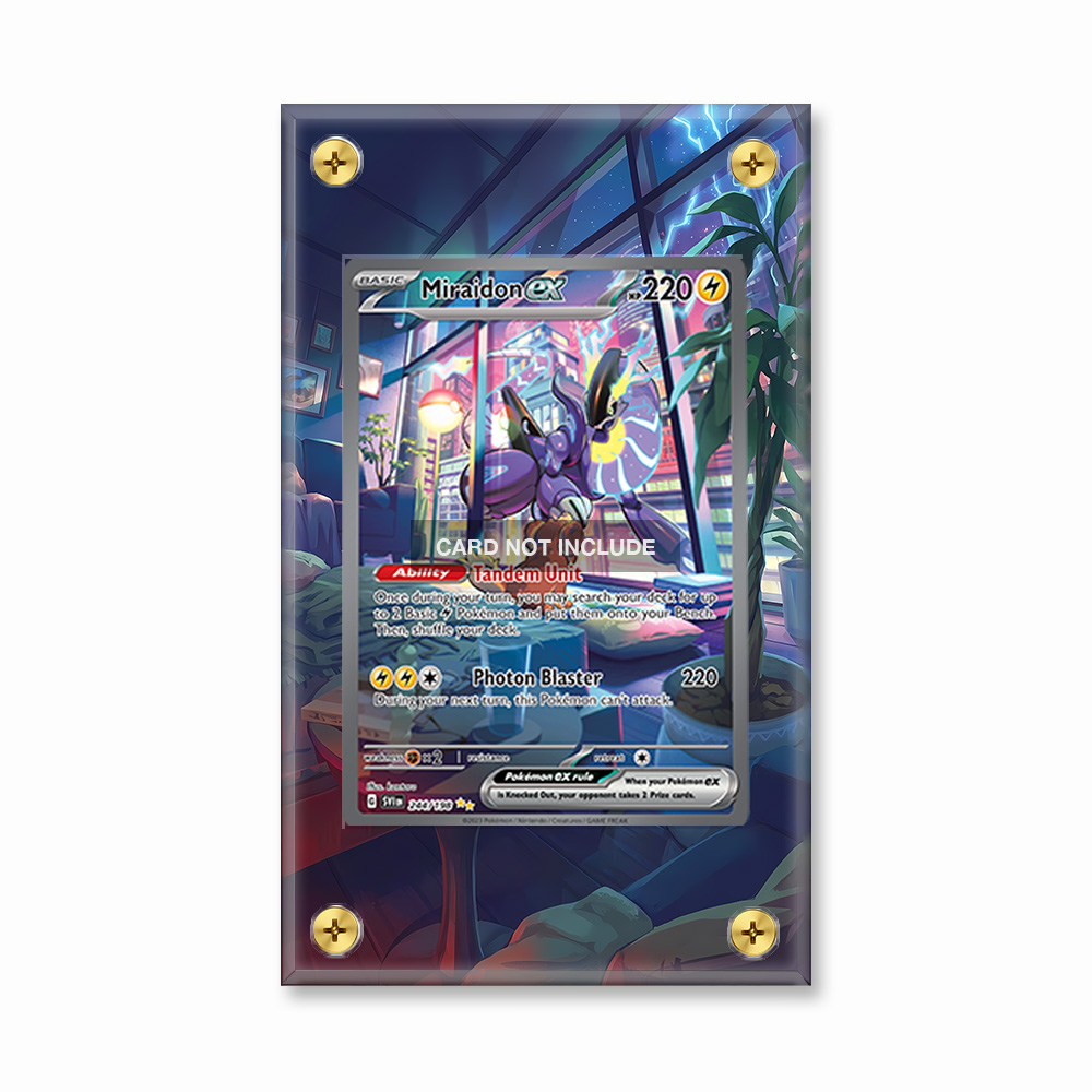 Khung thiết kế Miraidon ex 244-198 SIR SAR Scarlet Violet Base Set bảo vệ thẻ bài - Extended Art Case for trading card Pokemon