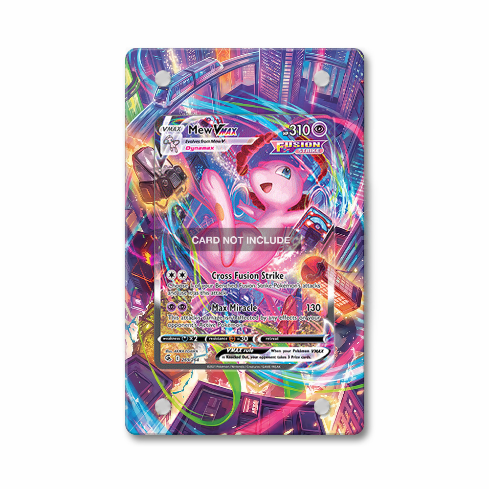 Khung thiết kế Mew VMAX 269-264 Fusion Strike Alternate Art bảo vệ thẻ bài - Extended Art Case for trading card Pokemon