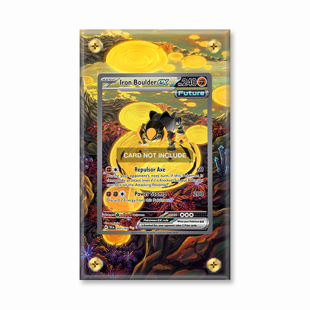 Khung thiết kế Iron Boulder ex 207-162 SIR SAR Temporal Forces bảo vệ thẻ bài - Extended Art Case for trading card Pokemon