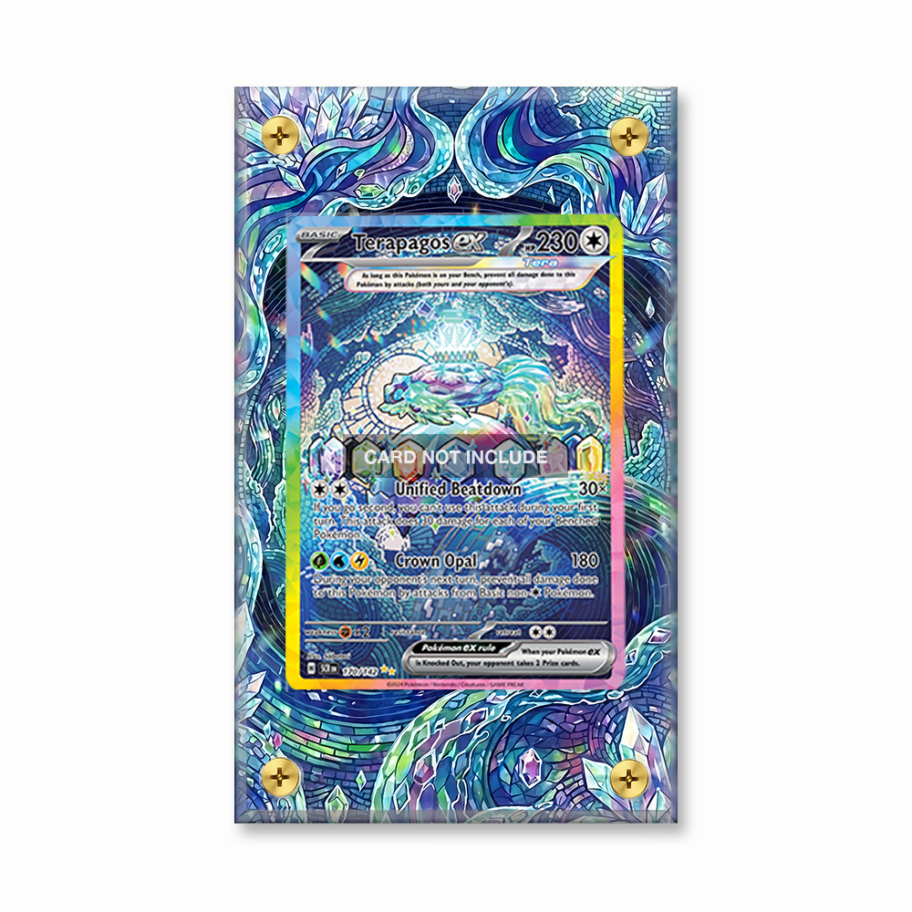 Khung thiết kế Terapagos ex 170-142 SIR SAR Stellar Crown bảo vệ thẻ bài - Extended Art Case for trading card Pokemon