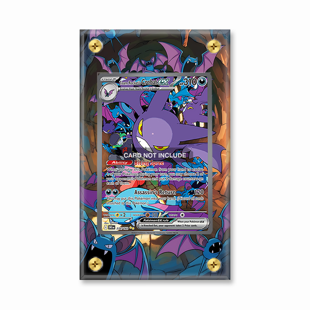 Khung thiết Team Rocket's Crobat ex 234-182 SIR SAR Destined Rivals bảo vệ thẻ bài - Extended Art Case for trading card Pokemon