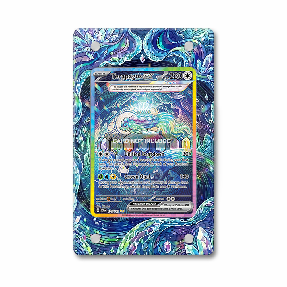 Khung thiết kế Terapagos ex 170-142 SIR SAR Stellar Crown bảo vệ thẻ bài - Extended Art Case for trading card Pokemon