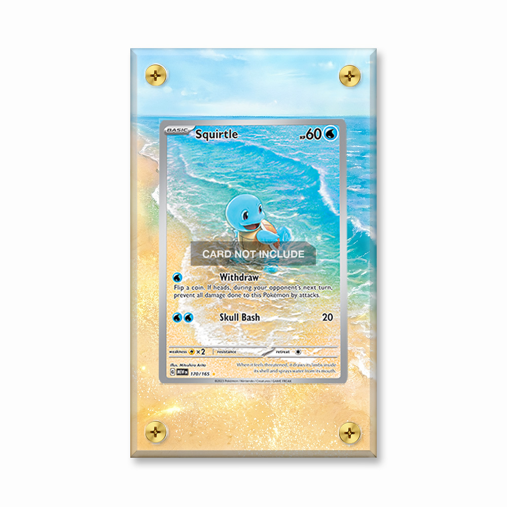 Khung thiết kế Squirtle 170-165 IR AR Scarlet & Violet 151 bảo vệ thẻ bài - Extended Art Case for trading card Pokemon