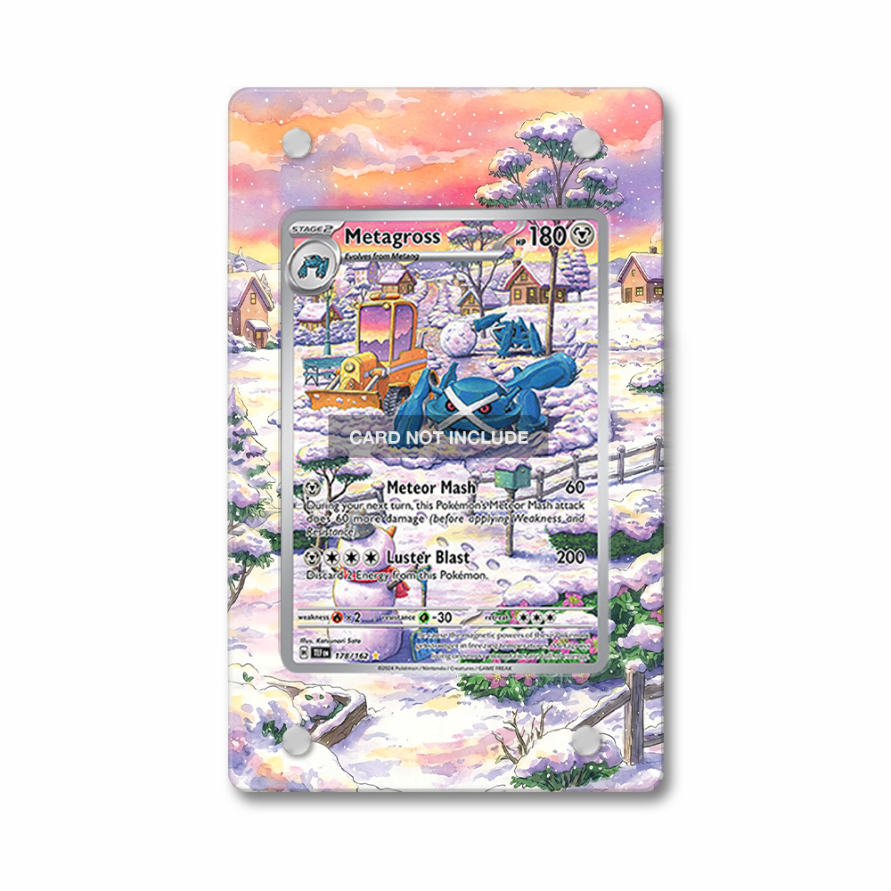 Khung thiết kế Metagross 178-162 IR AR Temporal Forces bảo vệ thẻ bài - Extended Art Case for trading card Pokemon